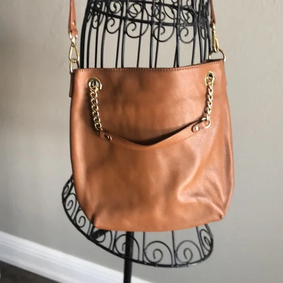 Michael Kors Caramel Leather Crossbody - Picture 3 of 9